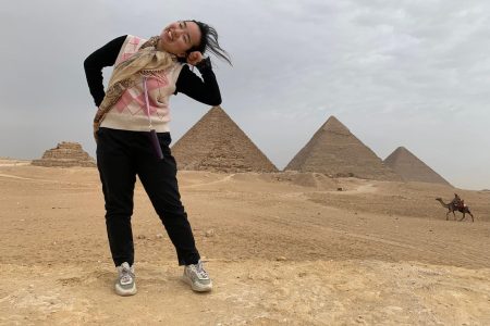 Cairo , Egyptian Museum and Pyramids of Giza and Sphinx